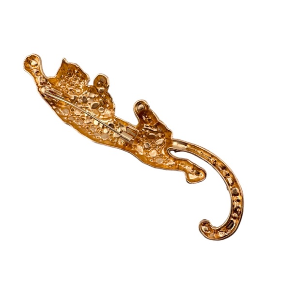 Leopard Rhinestone Brooch - Picture 4 of 7